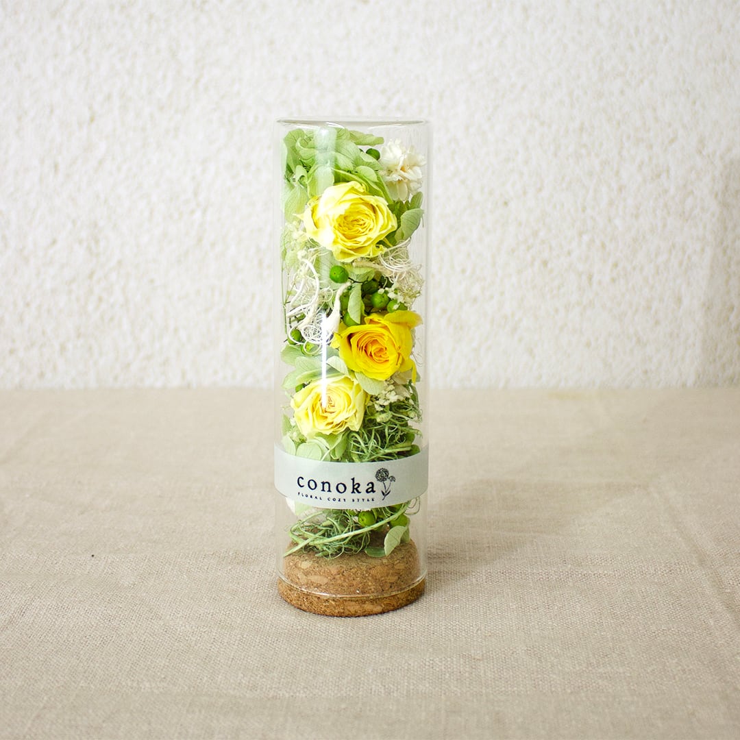 【2026 Mother's Day CPB-YS5ボトルプリザーブドフラワーS(イエロー)】母の日|母の日ギフト|母の日 プリザーブド|