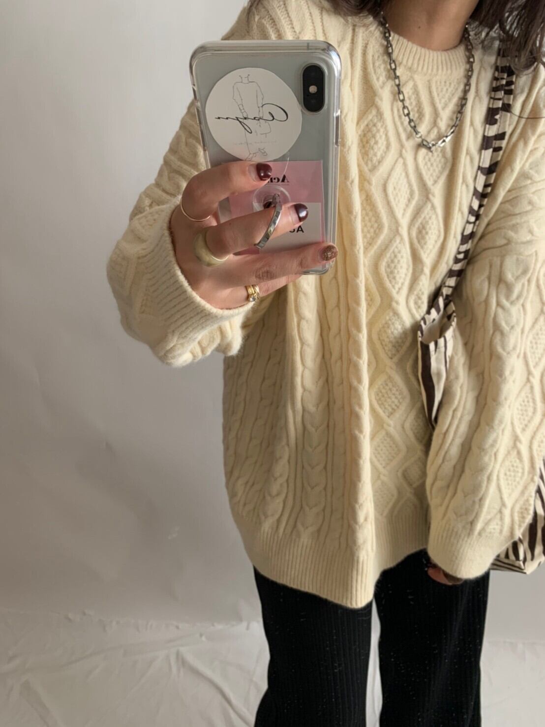 【asyu】cable knit tunic《LAST2》