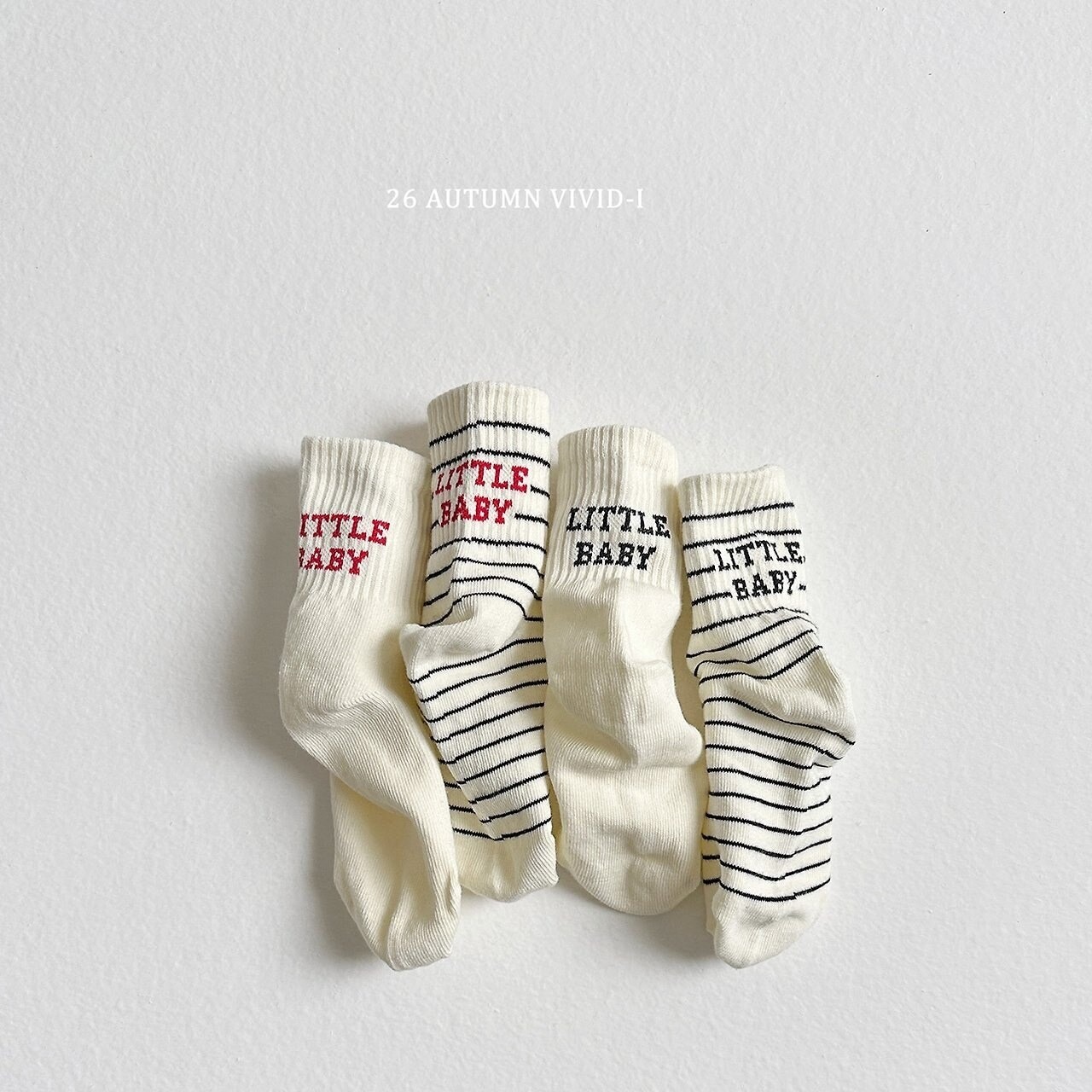 韓国子供服 / VIVID-I / 26Autumn /リトルソックス４セット / 靴下/ 秋服 *onesize*