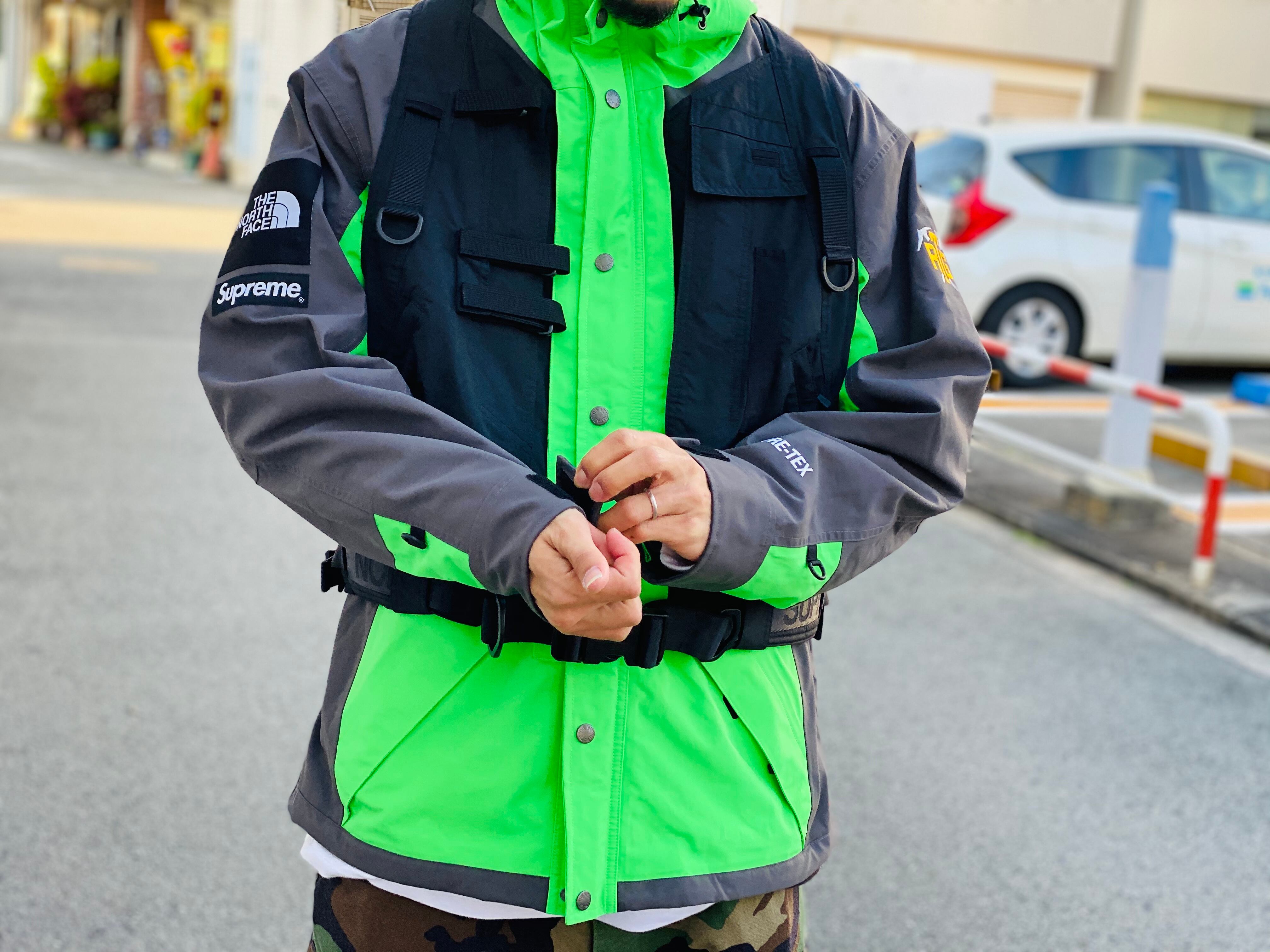 20SS Supreme The North Face RTG Jacket + Vest Bright Green LARGE