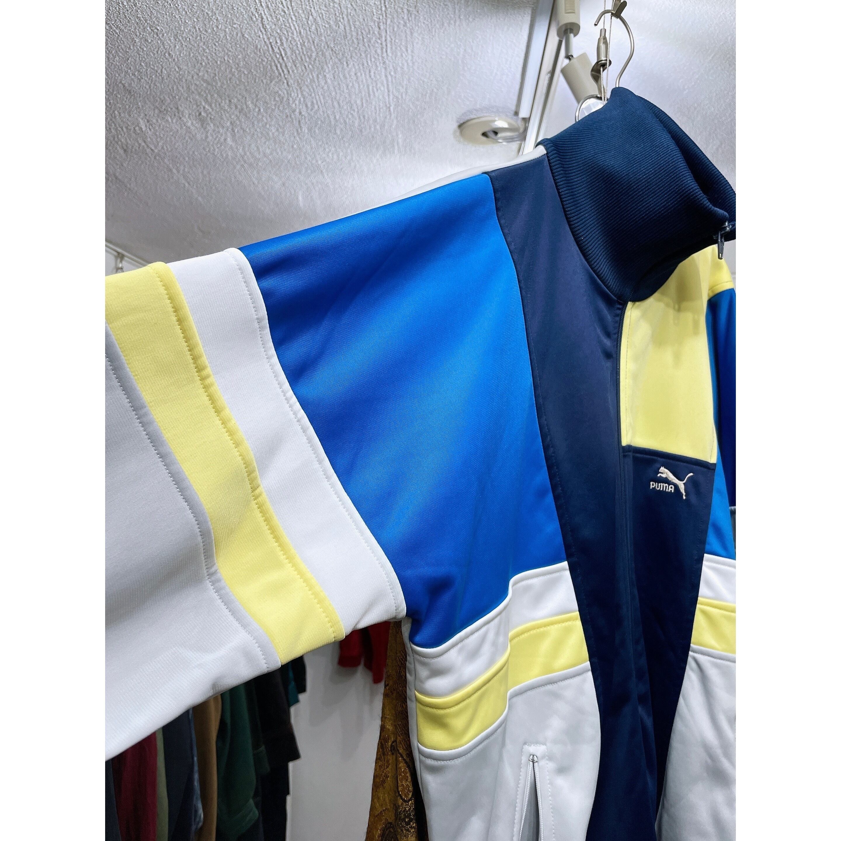 1980-90s old puma multi color switching panel design track jacket