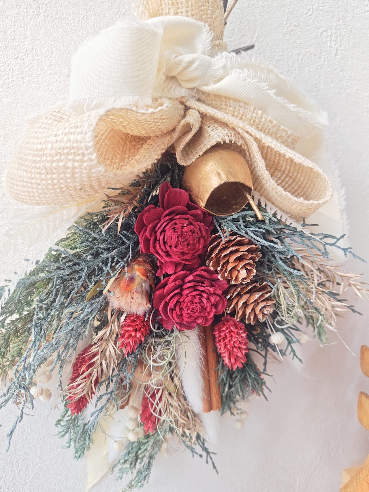 クリスマスのドライフラワースワッグ 【季節限定商品】 画像5