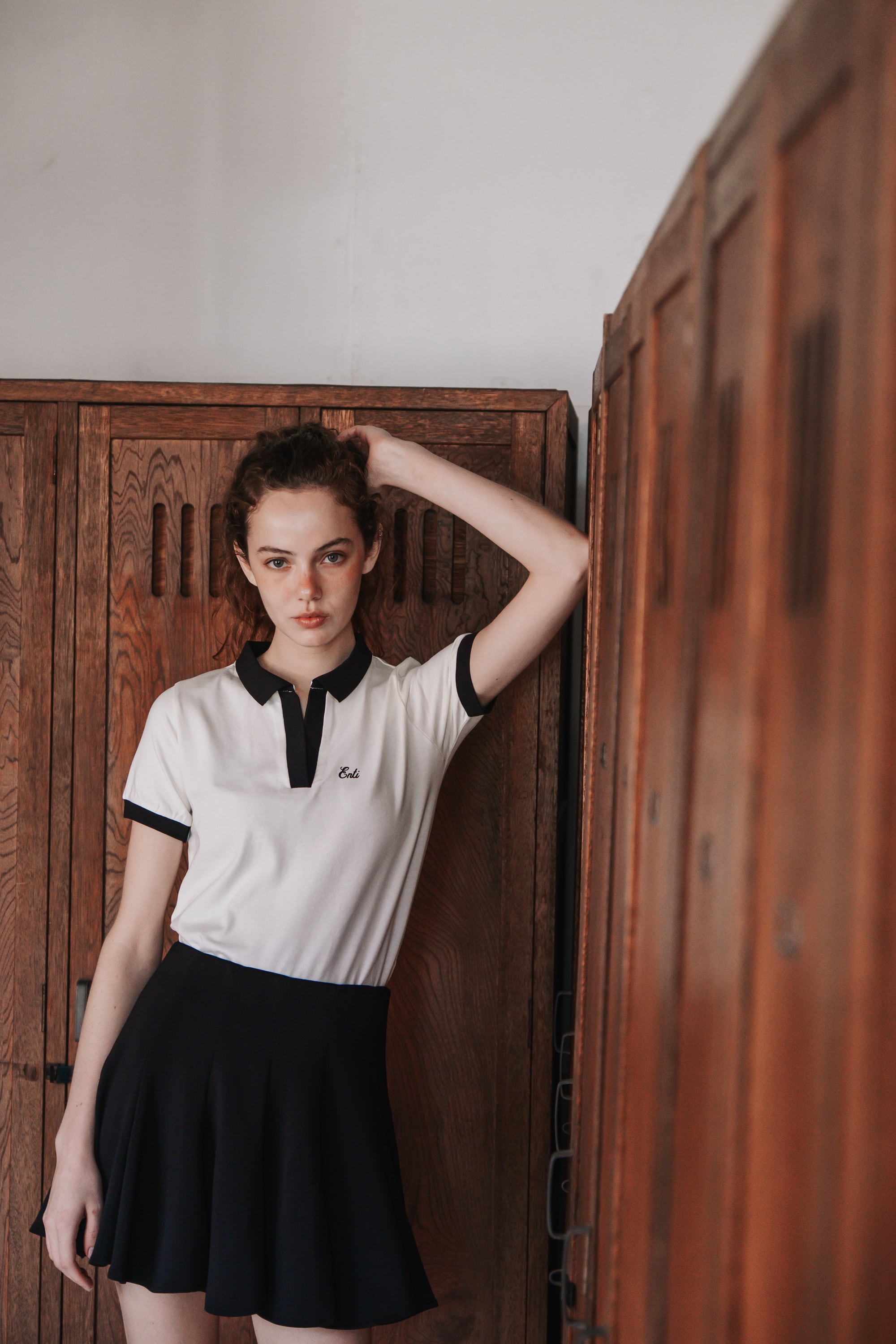 レディースウェア ENTI TRIM COLLAR TOP TRIM COLLAR TOP (BLK) | ENTI