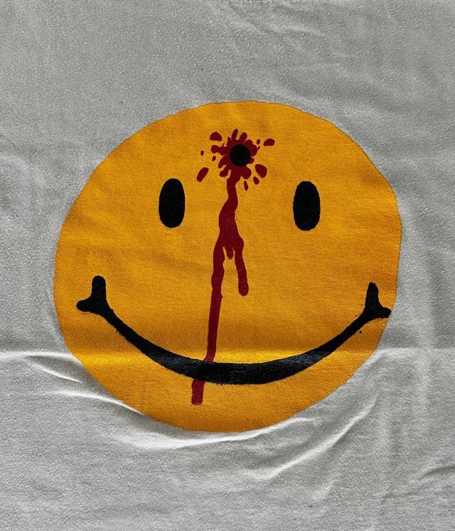 -BELTON- Vintage 70-80s L Head Shot Smiley Print T-shirt