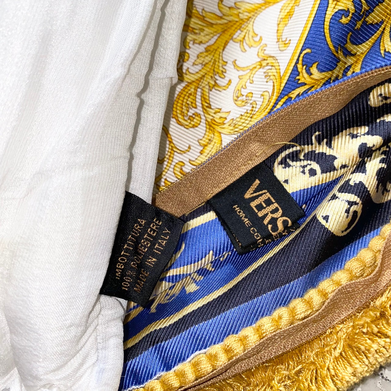 VERSACE silk cushion