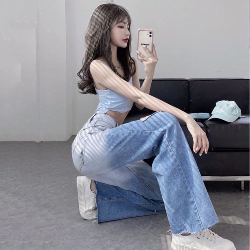 ジーンズ レディースハイウェストウェストルーズワイドレッグパンツ ワイドパンツ ドラファッションホール11643775220