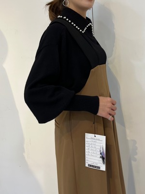 ガレナ galena GALENA　パール付きニット 前後着用可能