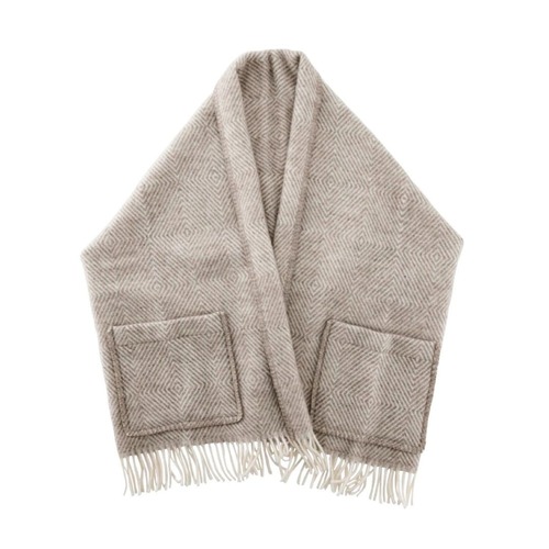 LAPUAN KANKURIT(ラプアンカンクリ) / MARIA pocket shawl / brown-white