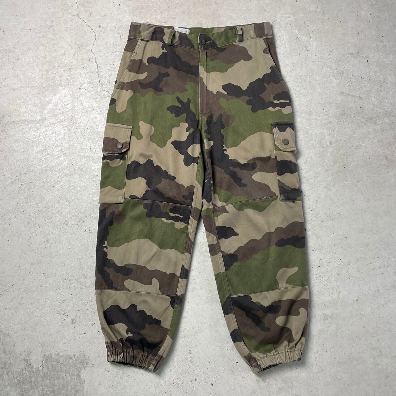 90年代 フランス軍 F2 CCEカモ カーゴパンツ メンズW31相当 古着 90s