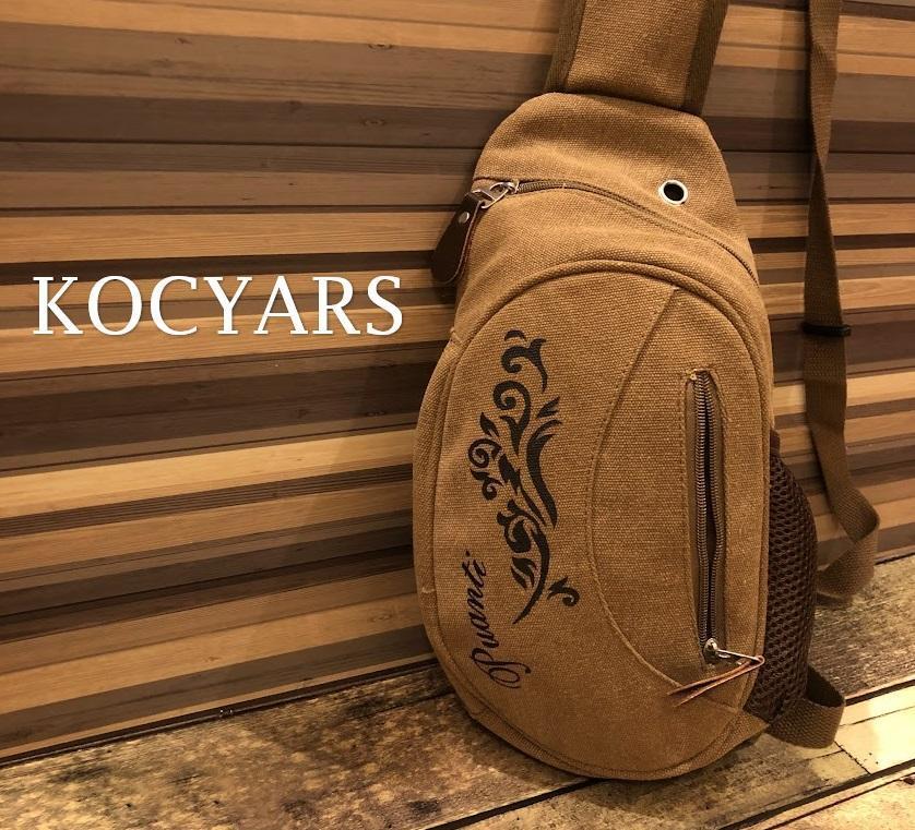 TRIBAL KOCYARS】ボディバッグ【ブラック】 ハンドメイドペイント