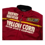 YELLOW CORN イエローコーン メッシュ ライディングジャケット LL /レッド系 HIGHWAY MAGICIAN バイク ウェア プロテクター入り
