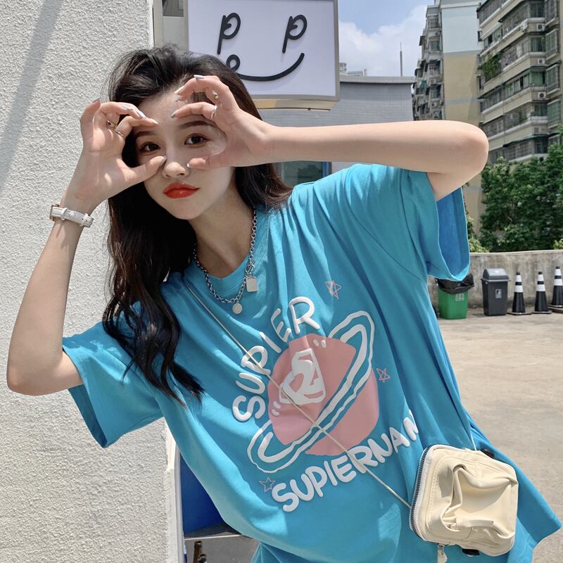 Tシャツ レディースサマースタイルトップス ルーズ 夏物 スーパーモール29435366699