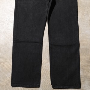 美品 36×30 USA 01年 Levi’s 505 サルファー ブラック デニム パンツ