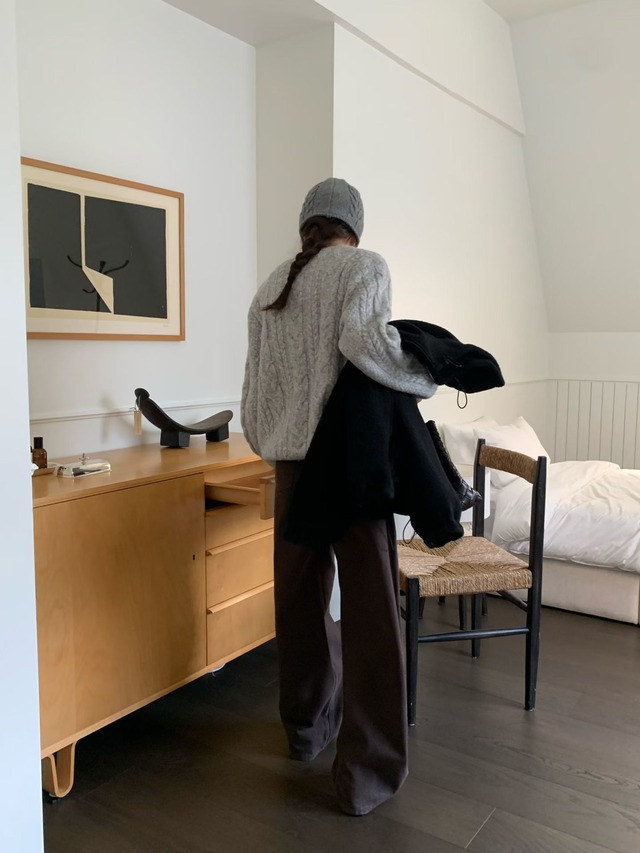 (予約) signature / Martin cable knit 4color