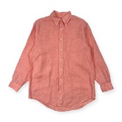 リネン100% Brooks Brothers ブルックスブラザーズ BD ボタンダウン 長袖シャツ M/ピンク系 メンズ