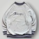 【USA製】Champion リバースウィーブ スウェット トレーナー リブライン XL 灰/紺 ロゴ 刺繍 VINTAGE アメリカ製 チャンピオン 正規品 希少