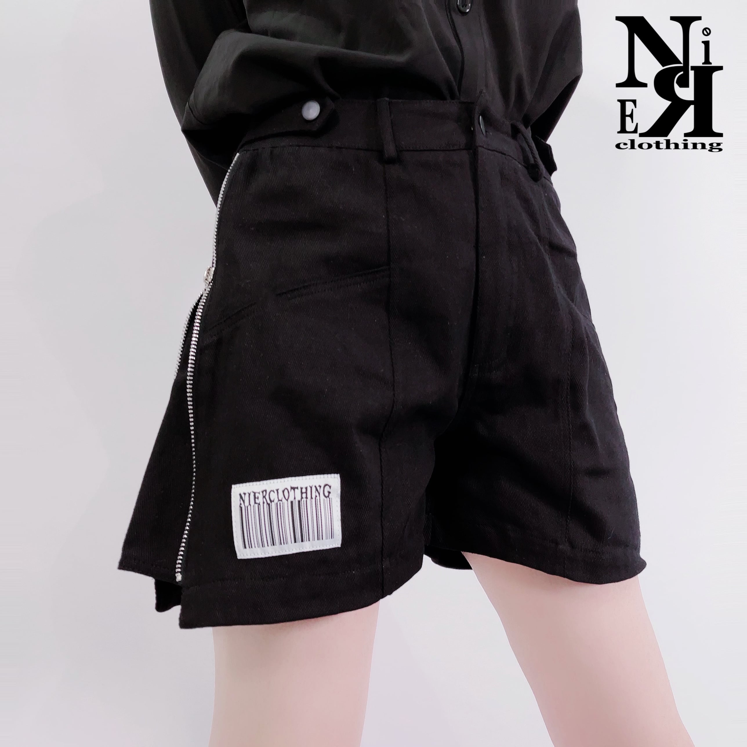 SIDE ZIPショートパンツ【NieR CODE】 | NIER CLOTHING powered by BASE