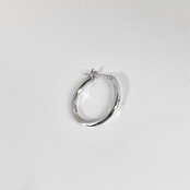 CROSS THIN HOOP [LARGE] / クロスシンフープピアス L