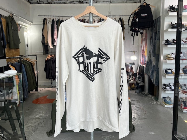 RHUDE RHANGER LS TEE WHITE LARGE 12480