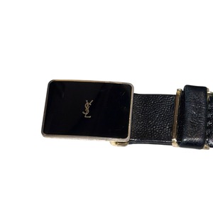 vintage YVES SAINT LAURENT black leather belt