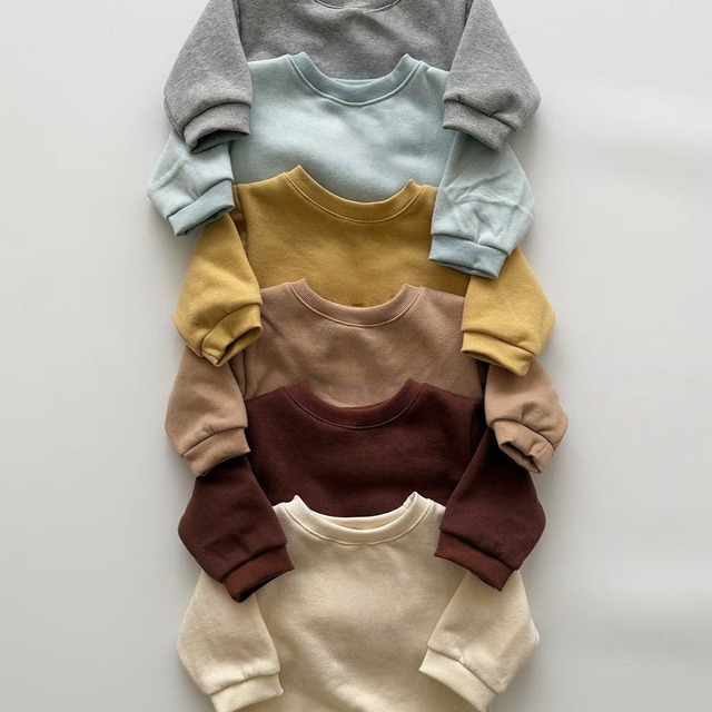 【冬作】ノーカラー プルオーバー