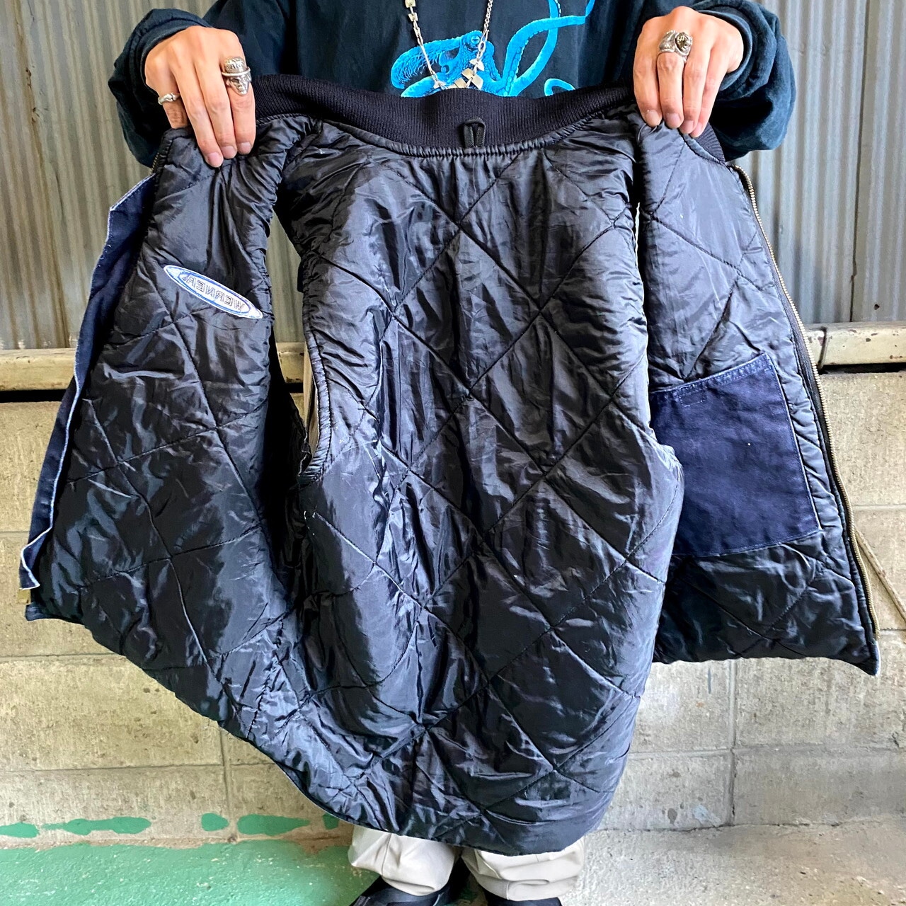 Carhartt カーハート ダック地 ベスト キルティングライナー 企業ロゴ 