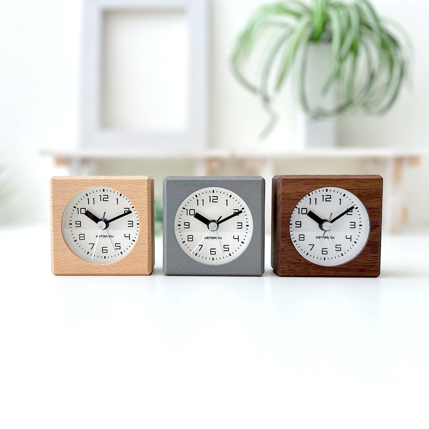 KATOMOKU Alarm Clock 7 グレー km-99GR アラーム時計 目覚まし時計