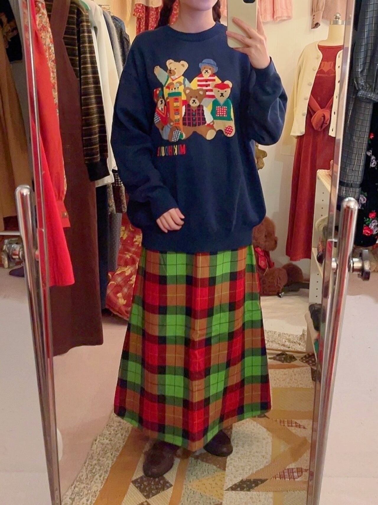 miki house / golf bear knit sweater