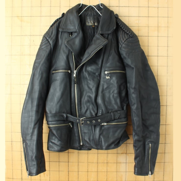 90-00s ユーロ レザーブルゾンジャケット ヨーロッパ古着 USA