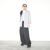 THE DAY / GINGHAM OPEN COLLAR SHIRT