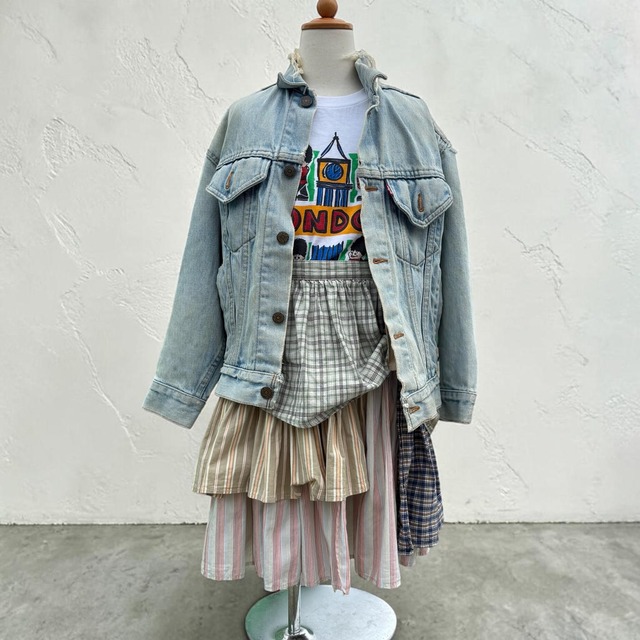 【KIDS】DKNY Patchwork Layered Skirt (Kids 130–140cm)