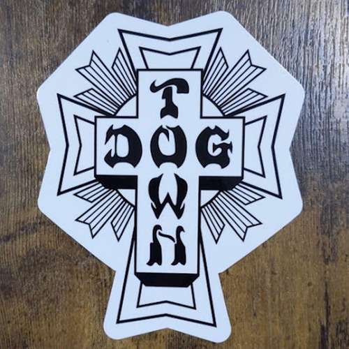 【ST-18】Dogtown Skateboard ドッグタウン STICKER スケートボード ステッカー Cross Logo Die Cut 14.2×11.5