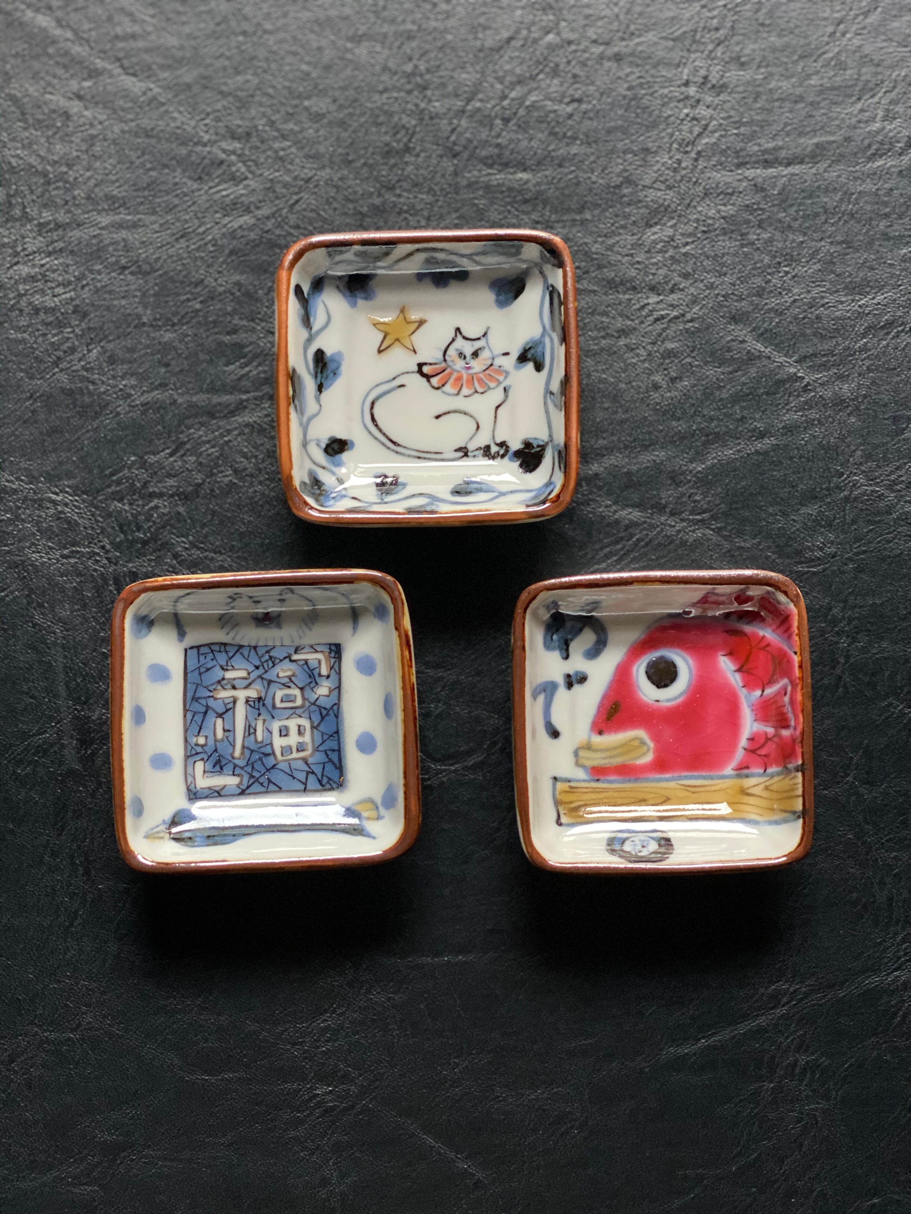 大阪四天王寺参道・豆皿と御菓子 うたかた