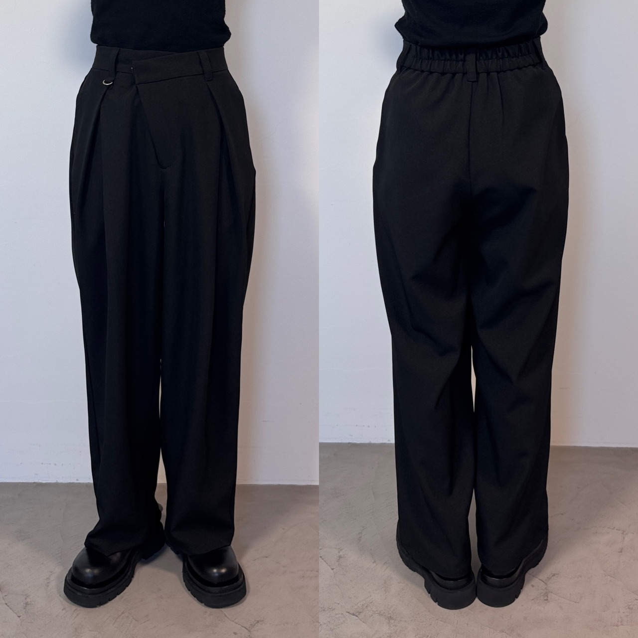 スラントウエストタックPT/ブラック