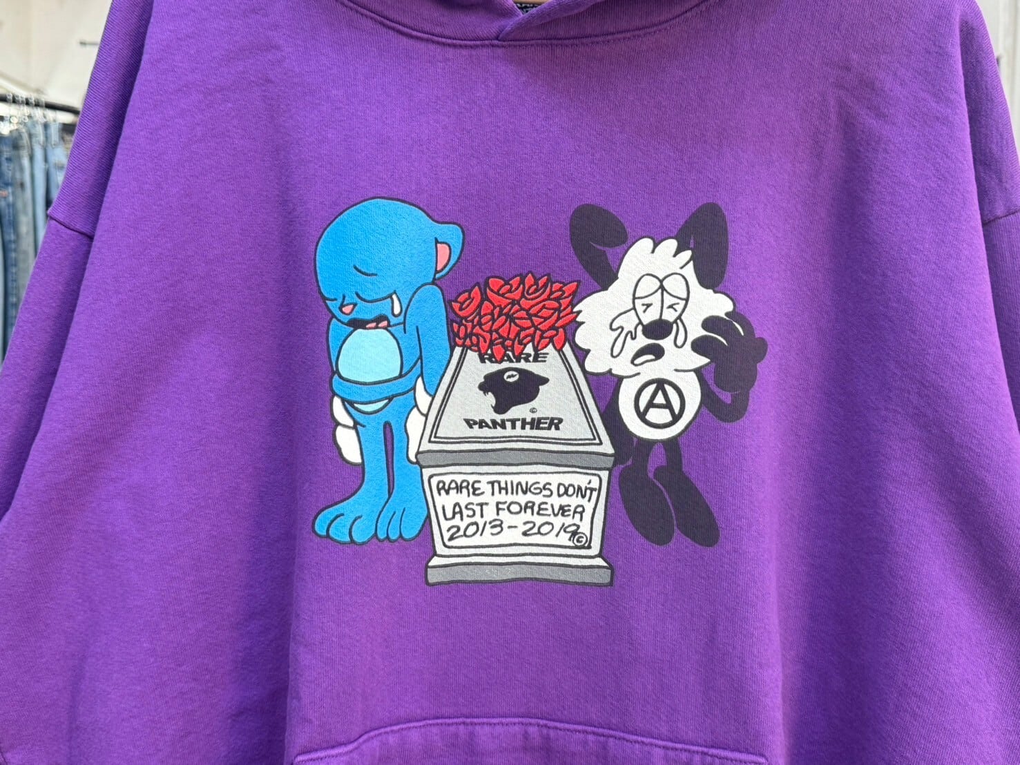 RARE PANTHER × VERDY RARE THINGS DONT LAST FOREVER HOODIE PURPLE 