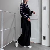 ピーチスキンワイドタックPT/ブラック