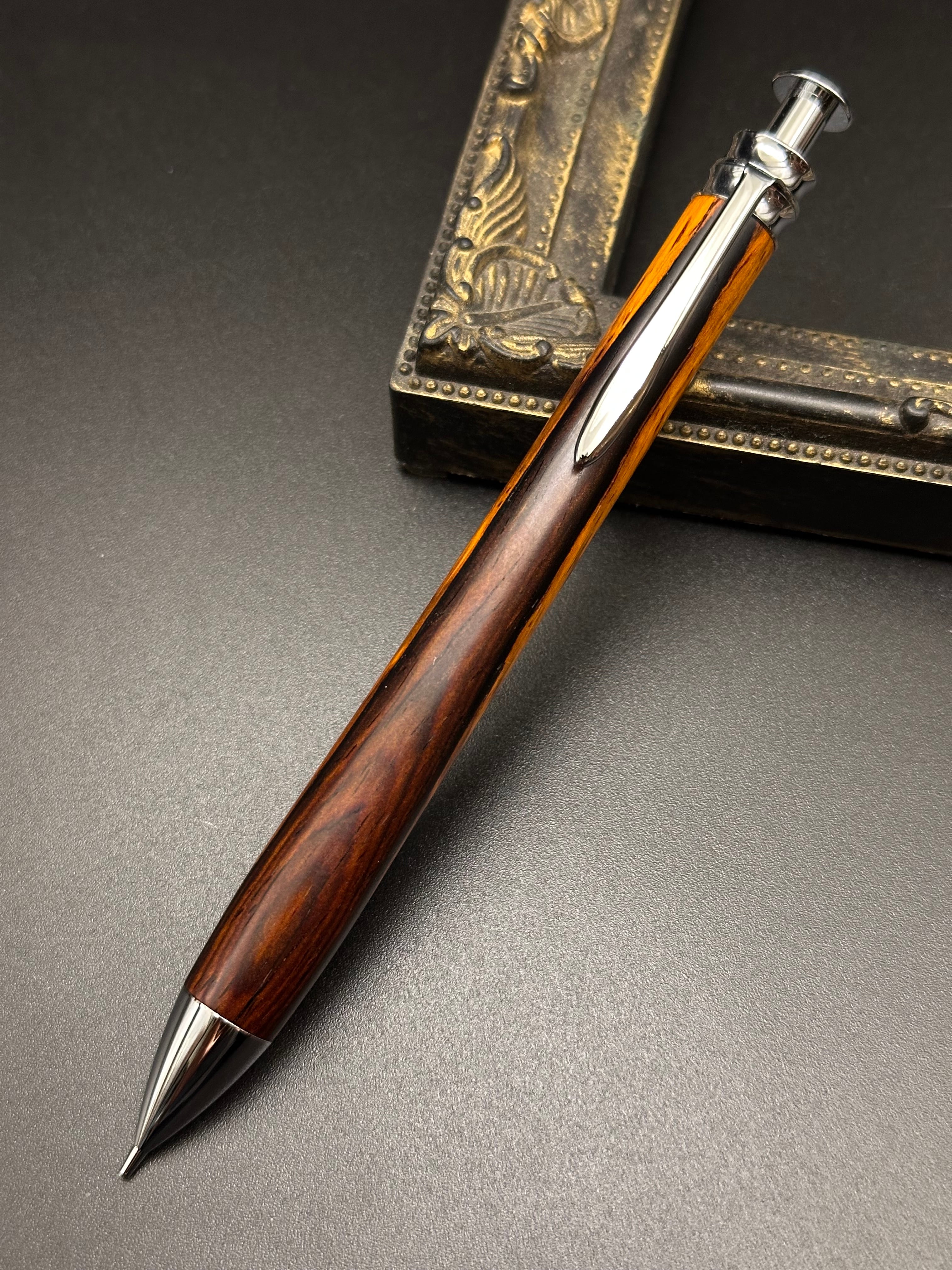 花梨(瘤)/ツイスト消しゴム(ステンレス) | Flamberg