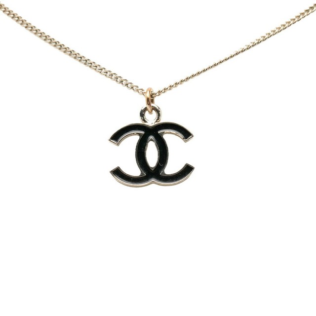 シャネル ココマーク ネックレス 06V ゴールド ブラック メッキ レディース CHANEL 【中古】