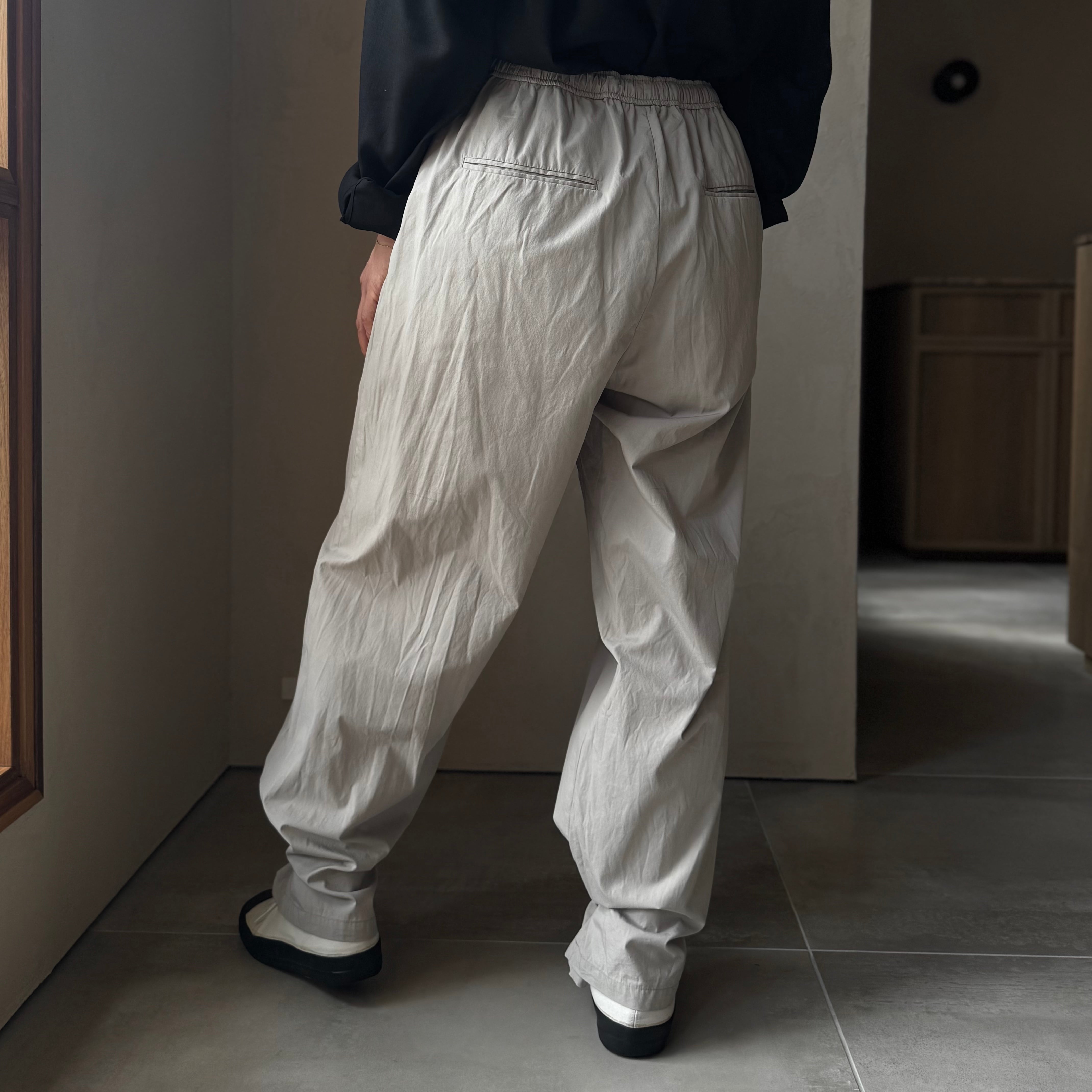 ATON | LIGHT TC GABARDINE WASHED WIDE PANTS | HJ GALLERY