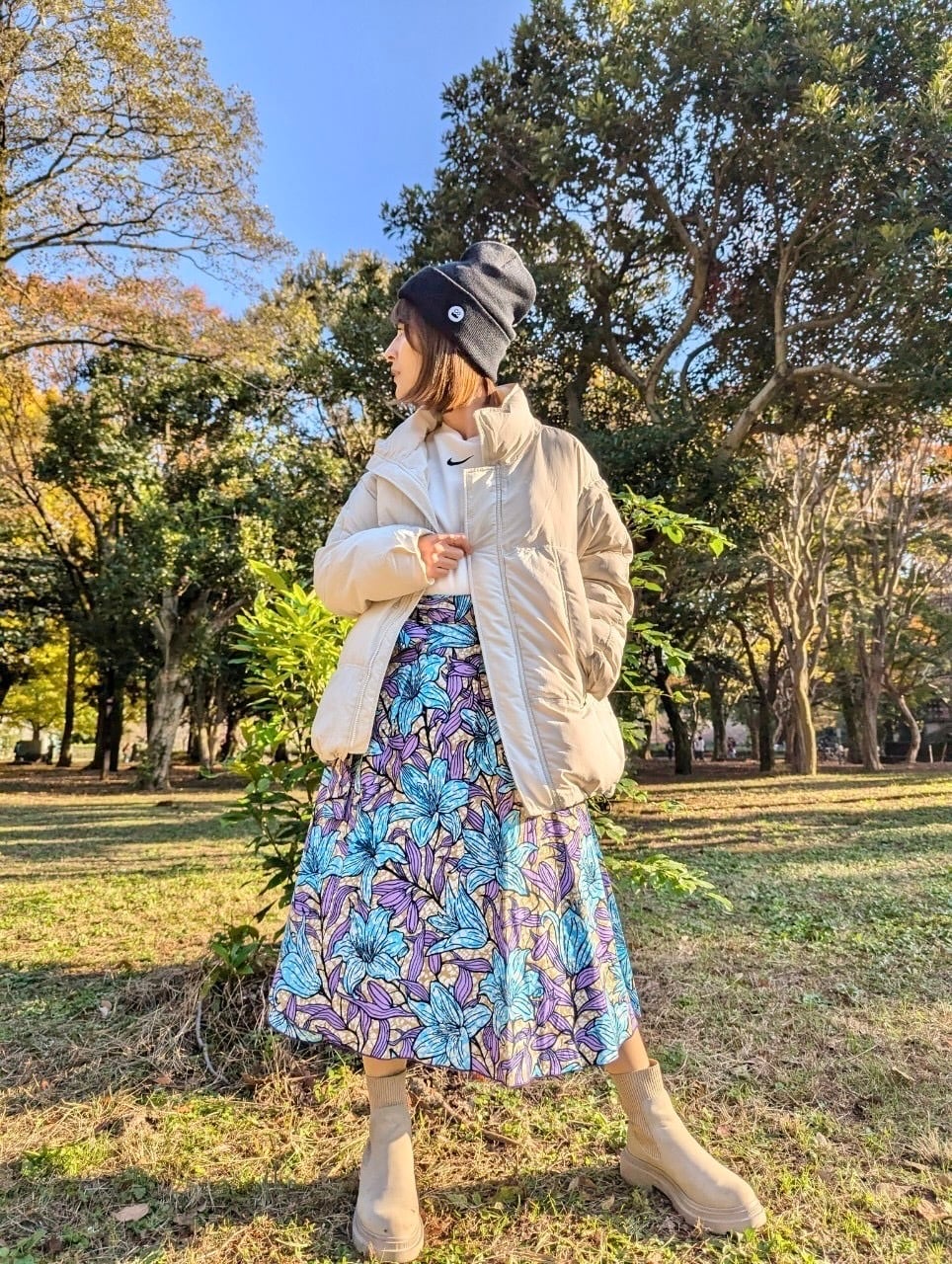 新ラップスカート イビスキュス ブルークレー Hibiscus bleu clair