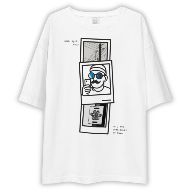 Split Hour　ユニセックス ビッグシルエットTシャツ　T0022