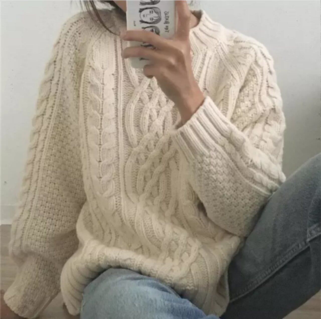 アラン編みニットセーター ニット レディース ニット トップス レディース 秋冬 トップス レディース 長袖 トップス ゆったり ローゲージ ケーブル編み ハイネック ローゲージニット 太編み 極太 ニット生地 可愛い 大人カジュアル 1394 Sayurio レディースアパレル