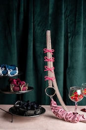 3way velour strap Pink