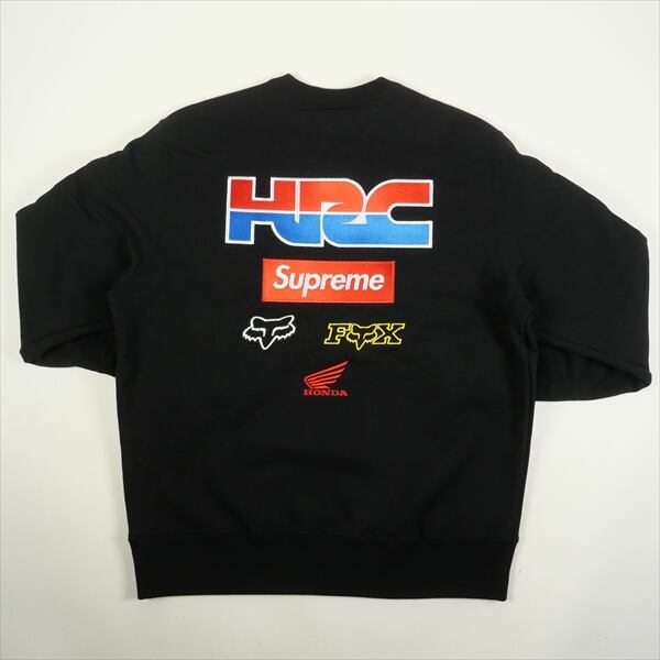 Supreme HONDA Fox Racing Crew Neck L 黒 【公式通販】