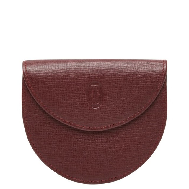 カルティエ マストライン コインケース 小銭入れ ワインレッド ボルドー レザー レディース CARTIER 【中古】