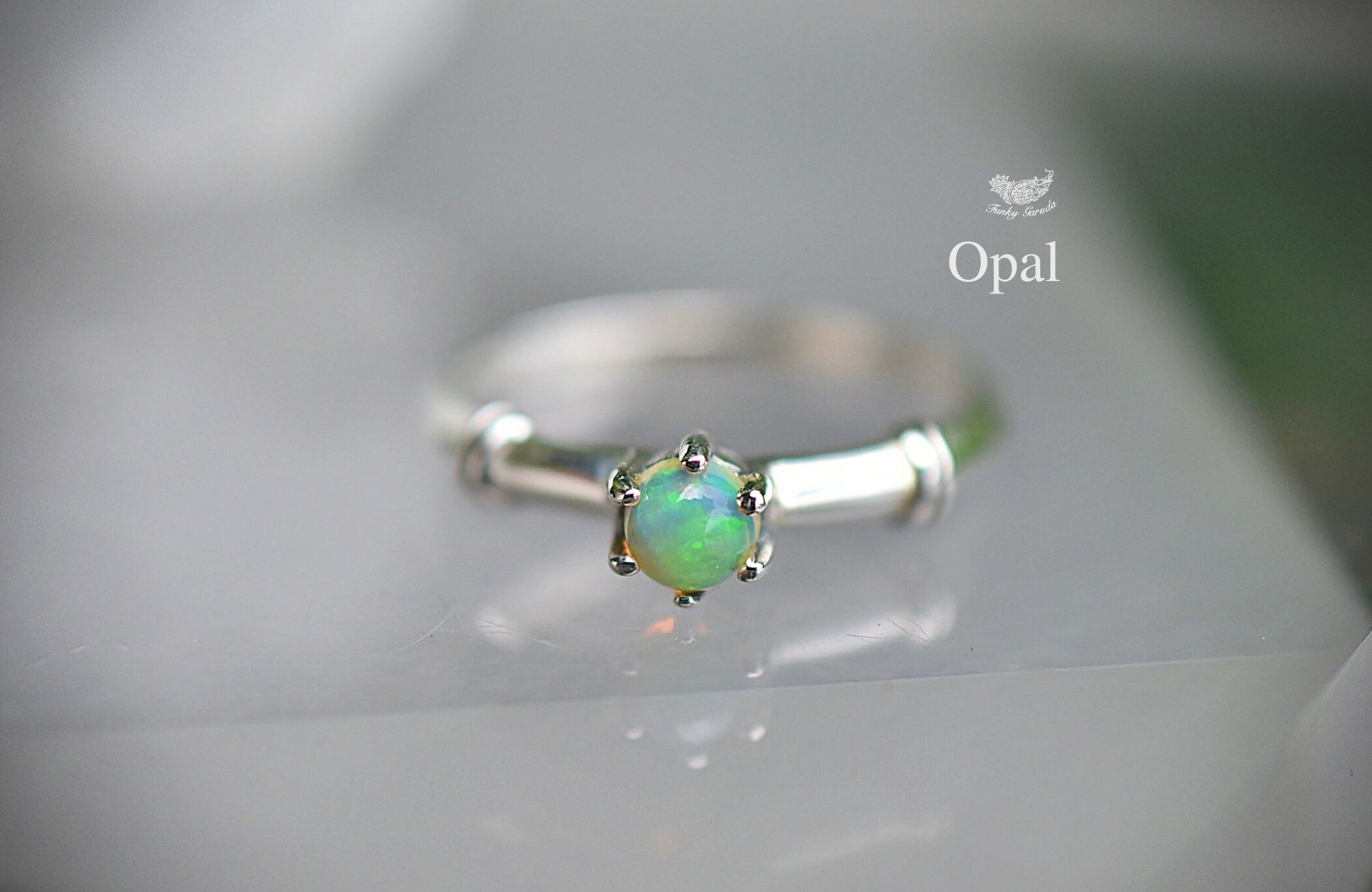 鮮やか遊色効果★プレシャスオパール シルバーリング1057