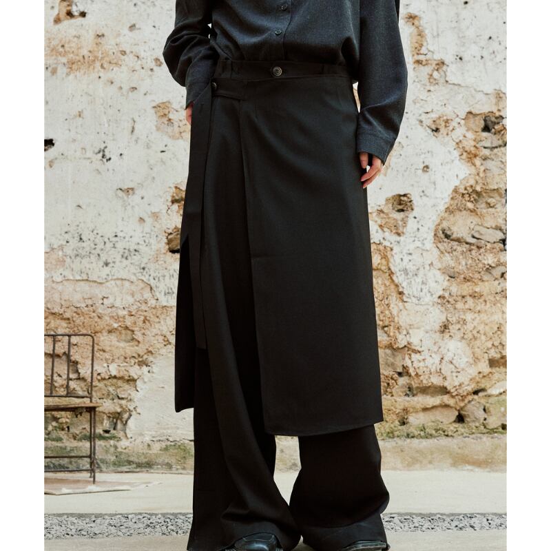 レイヤードエプロンストレートパンツ MPA0053