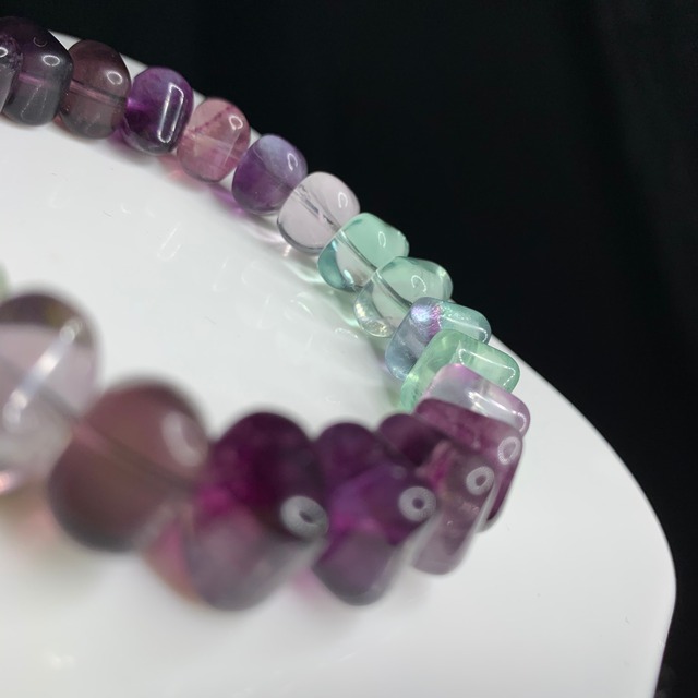 13 スクエアカット フローライトブレスレット
