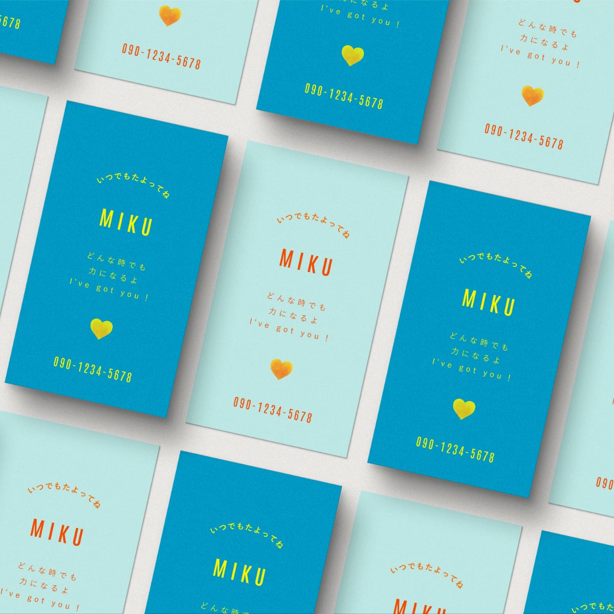 名刺　ショップカード　印刷｜ミニマル【u-002】