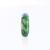 【17.5号】天然翡翠リング くり抜き甲丸リング A貨翡翠 jd_rg1183